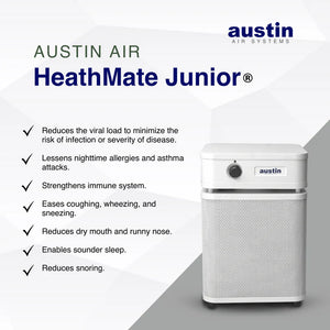 AUSTIN Air Purifier Healthmate Jr. PLUS W. HEPA Filter and 3 Speed Control -NEW WITH  5 Y. WARRANTY-