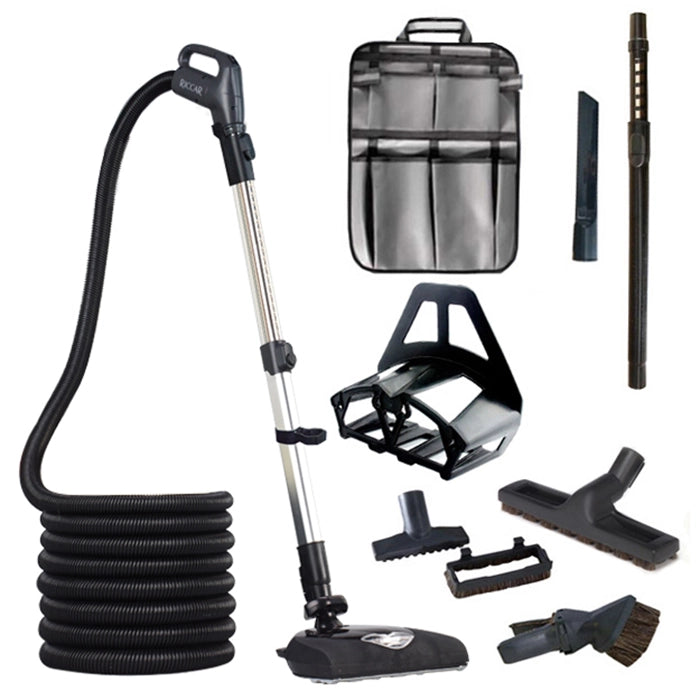 Riccar Central Vacuum 35 Foot Hose Deluxe Power Nozzle Accessories Kit With Hard Floor Brush