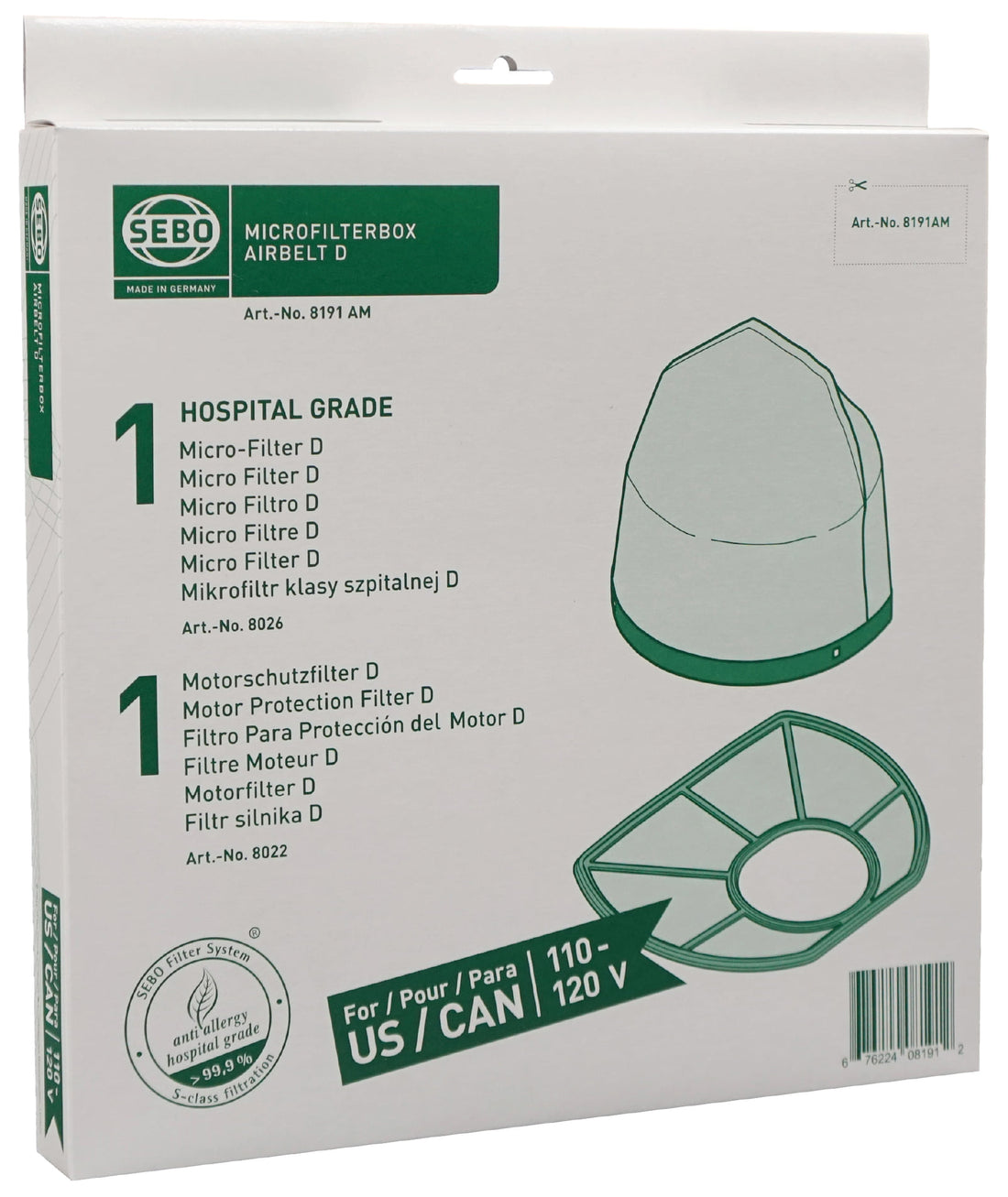 Sebo Micro Filter Box D Set - 2 pcs. (8191AM) – The Vacuum Doctor