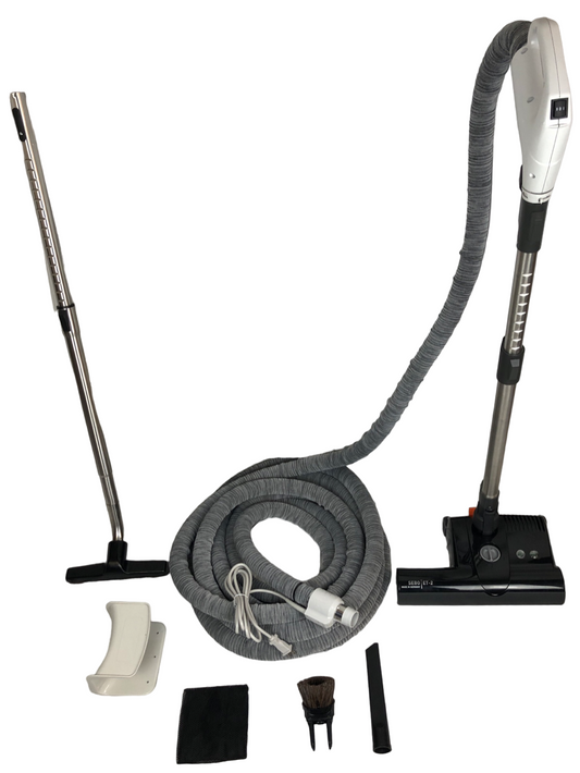 Central Vacuum 35 Foot Hose Accessory Kit Featuring Sebo Black ET-2 for Hard Floor and Carpet