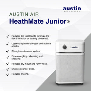 AUSTIN Air Purifier Healthmate Jr. With HEPA Filter and 3 Speed Control -NEW INCLUDES 5 Y. WARRANTY-