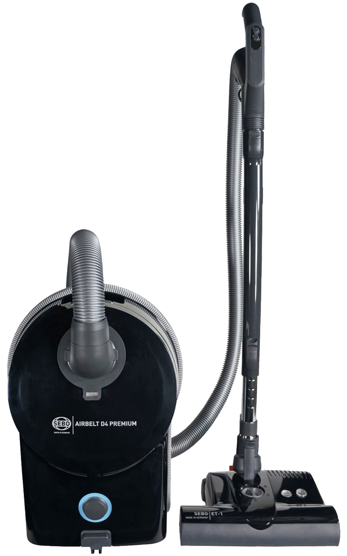 Sebo Airbelt D4 90640AM Premium Canister Vacuum Black- Onyx Collection