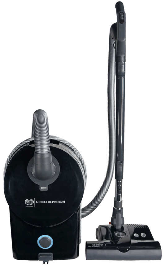 Sebo Airbelt D4 90640AM Premium Canister Vacuum Black- Onyx Collection
