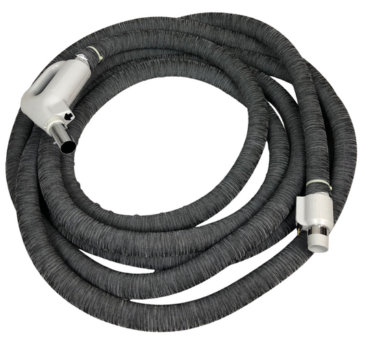 35' Plastiflex Electric Central Vacuum Hose Direct Connect or Pigtail Cord Ships with Hose Sock