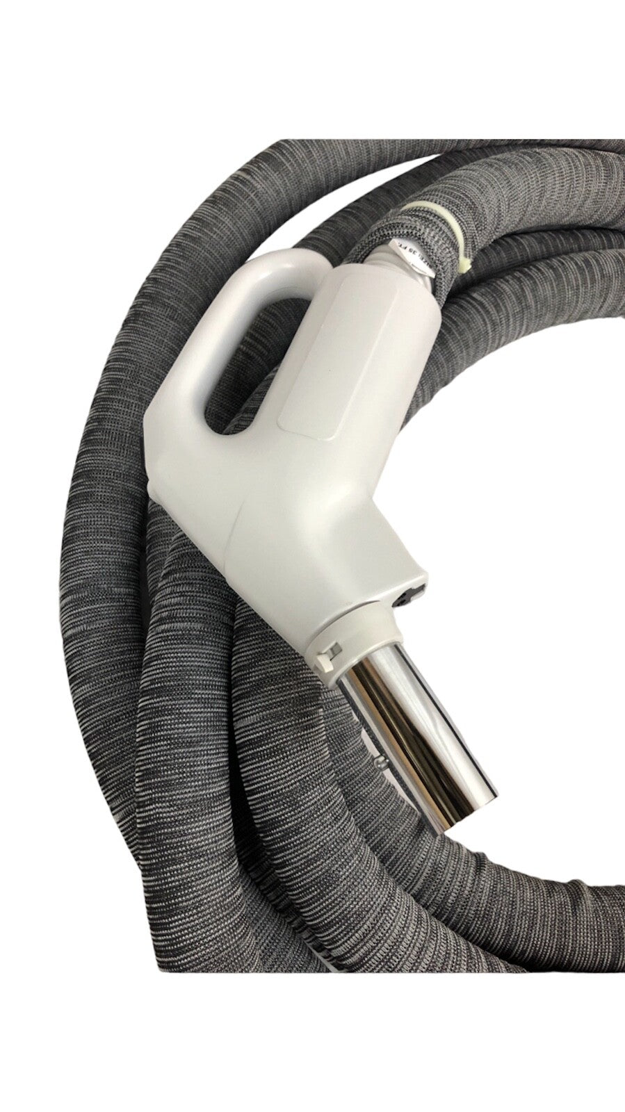 35' Plastiflex Electric Central Vacuum Hose Direct Connect or Pigtail Cord Ships with Hose Sock