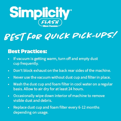 Simplicity Flash Micro Handheld Vacuum Cleaner (F1.6)