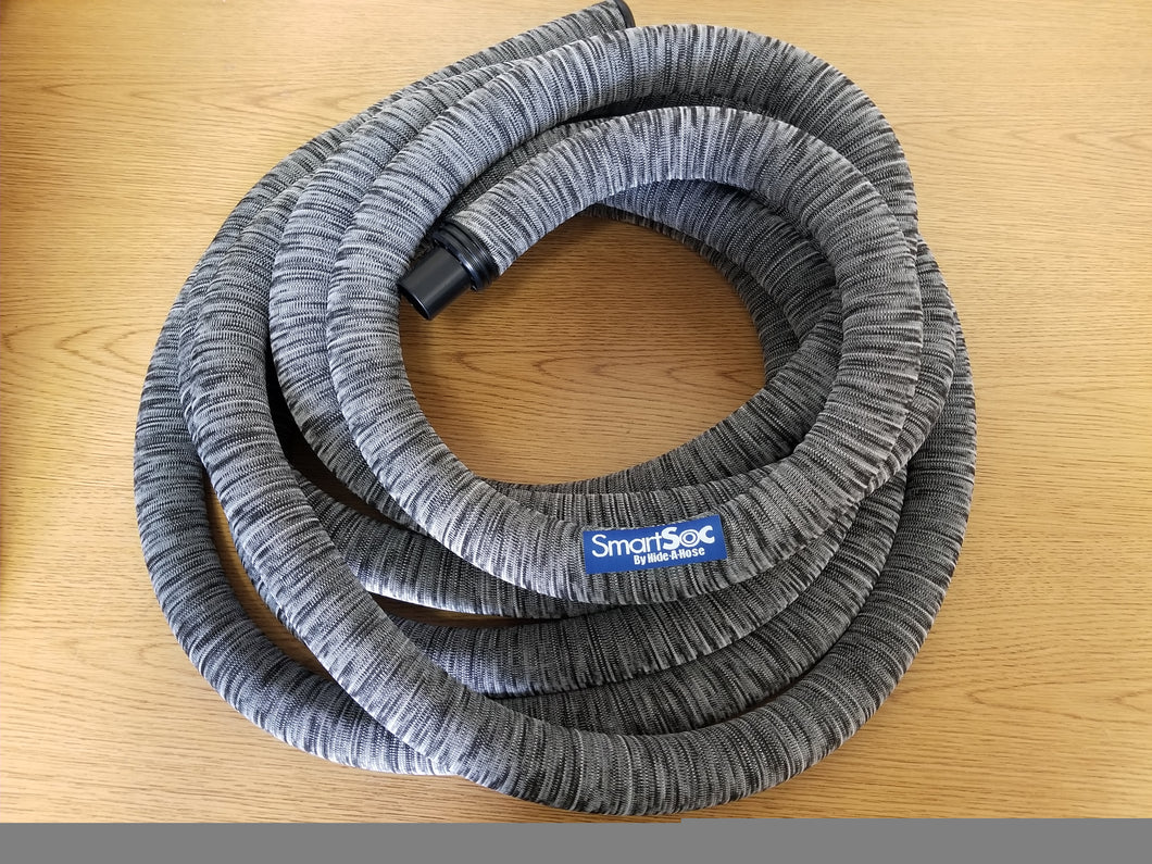 Hide a Hose 40 ft. 11/4 in Wide Hose with SmartSoc for Central Vacuums - Quality Household Supply