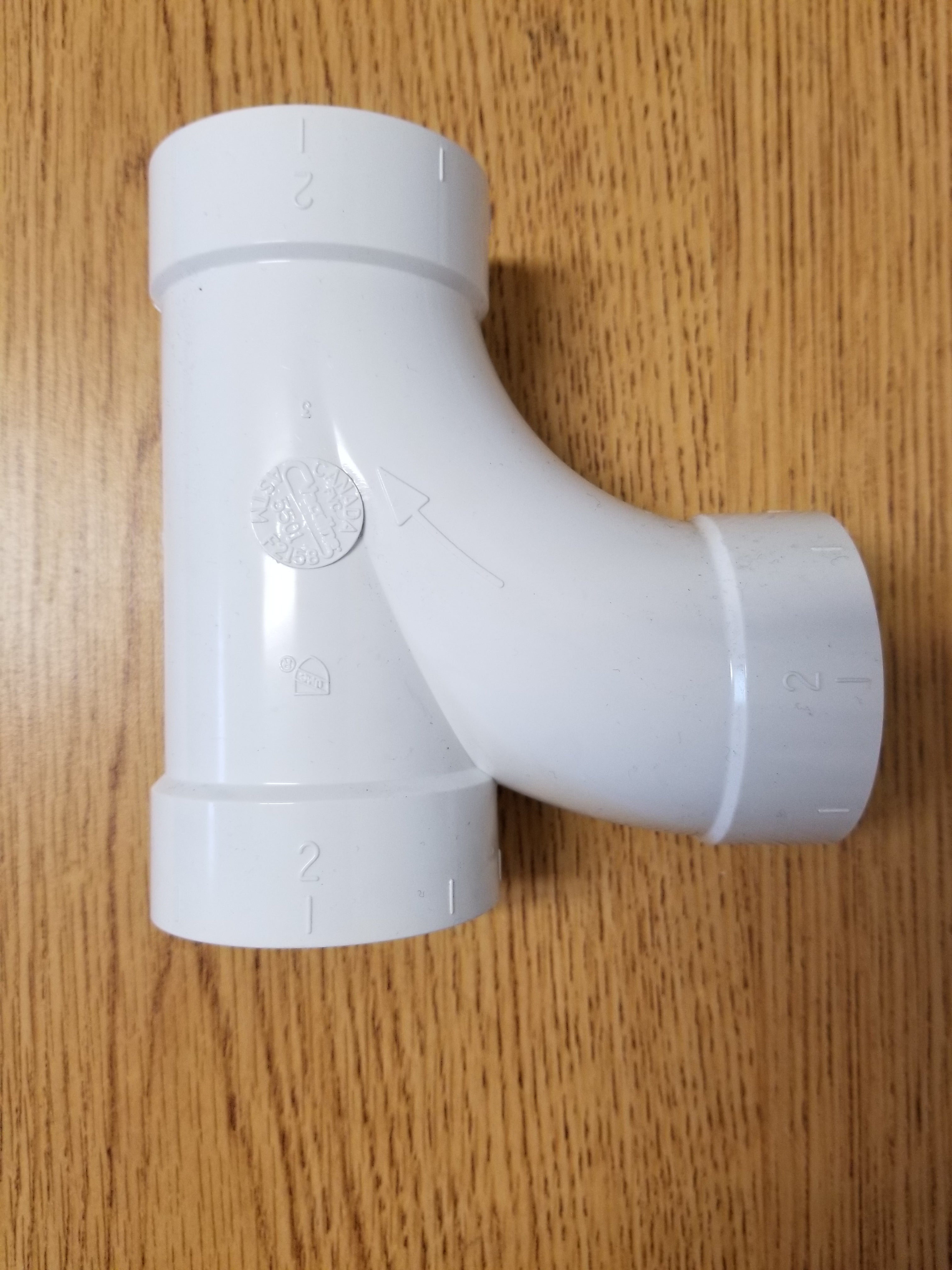 90 Degree Sweep Tee for 2 inch Central Vacuum Pipe Schedule 20 – The ...