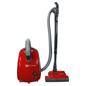 Sebo AIRBELT E3 Premium w/ET1 Powerhead & Parquet Brush Canister Vacuum 91642AM RED