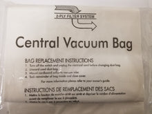 Load image into Gallery viewer, Three Pack Central Vacuum Bags
