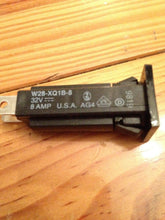 Load image into Gallery viewer, 8 Amp/32 Volt Potter&amp; BrumField Circuit Breaker W. Red Reset Switch W28-XQ1B-8
