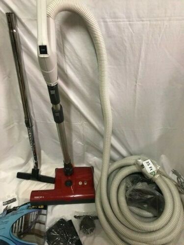 Central Vacuum 30 Foot Hose Accessory Kit Featuring Sebo ET-2 Hard Fl and Carpet - Quality Household Supply